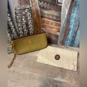 CARTIER Leather Pouch  Pochette With  Chain & Dustcover